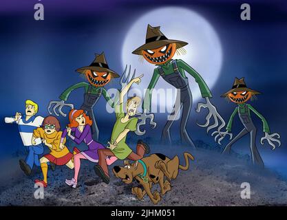 FRED, VELMA, DAPHNE, SHAGGY, SCOOBY DOO, SCARECROWS, WHAT'S NEW  SCOOBY-DOO?, 2002 Stock Photo