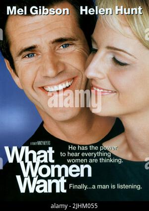 MEL GIBSON, HELEN HUNT, WHAT WOMEN WANT, 2000 Stock Photo