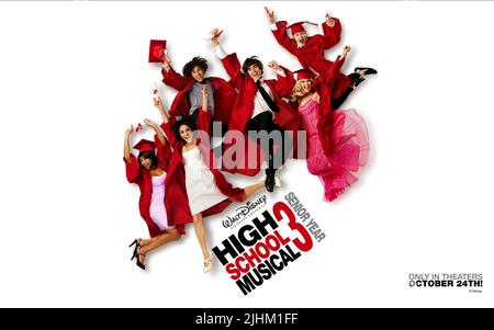 MOVIE POSTER, HIGH SCHOOL MUSICAL 3: SENIOR YEAR, 2008 Stock Photo