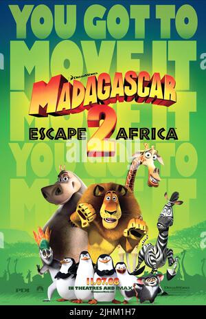 MOVIE POSTER, MADAGASCAR: ESCAPE 2 AFRICA, 2008 Stock Photo