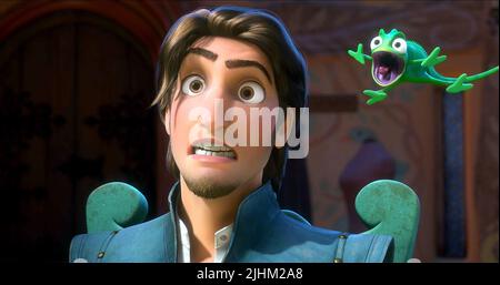 FLYNN RIDER, PASCAL, TANGLED , 2010 Stock Photo