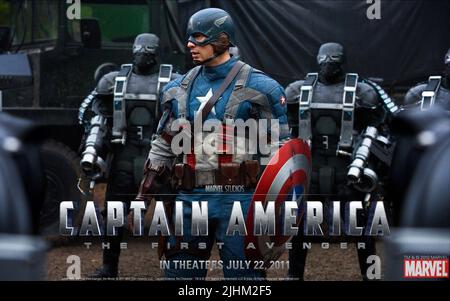 CHRIS EVANS POSTER, CAPTAIN AMERICA: THE FIRST AVENGER, 2011 Stock Photo