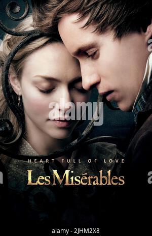 AMANDA SEYFRIED, EDDIE REDMAYNE POSTER, LES MISERABLES, 2012 Stock Photo