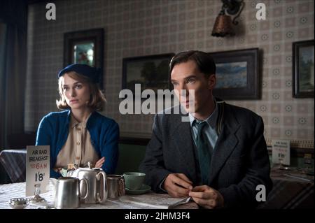 KEIRA KNIGHTLEY, BENEDICT CUMBERBATCH, THE IMITATION GAME, 2014 Stock Photo