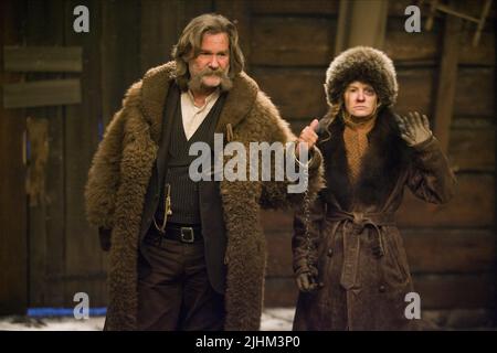 KURT RUSSELL, JENNIFER JASON LEIGH, THE HATEFUL EIGHT, 2015 Stock Photo