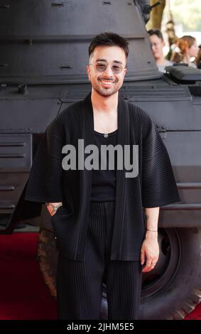 Tim Dessaint arriving at the special screening of The Gray Man at BFI