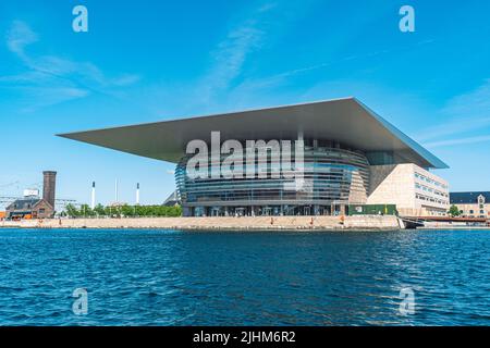 Copenhagen Opera House, national opera house of Denmark, and among the most modern opera houses in the world located on the island of Holmen Stock Photo