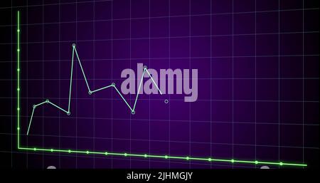 Image of financial graph over violet background Stock Photo - Alamy