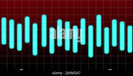 Image of financial graph over red and black background Stock Photo