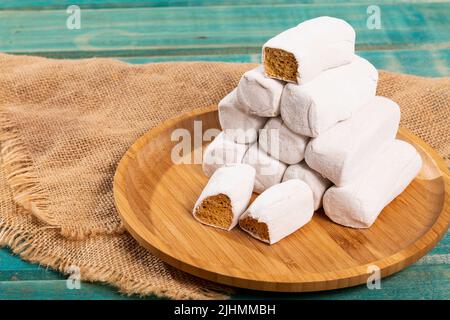 Cow Leg Gelatin; Traditional Sweet Manjar of the Latin American Region Stock Photo