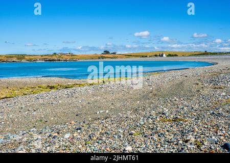 Wylfa Nuclear power station on the coast of Anglesey, North Wales, UK Stock Photo