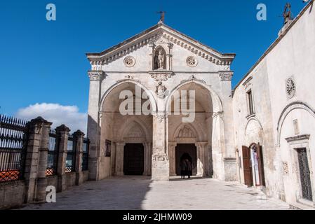 Famous Archangel Michael pilgrimage church in Monte Sant'Angelo, Gargano peninsula in Italy Stock Photo
