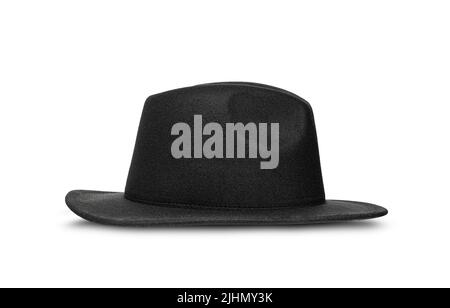 Retro black hat isolated against white background. With clipping path Stock Photo