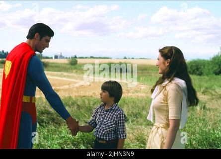 CHRISTOPHER REEVE, PAUL KAETHLER, ANNETTE O'TOOLE, SUPERMAN III, 1983 Stock Photo