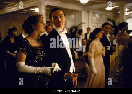 KATE WINSLET, LEONARDO DICAPRIO, TITANIC, 1997 Stock Photo