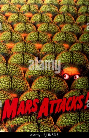 MARS ATTACKS! FILM POSTER, MARS ATTACKS!, 1996 Stock Photo