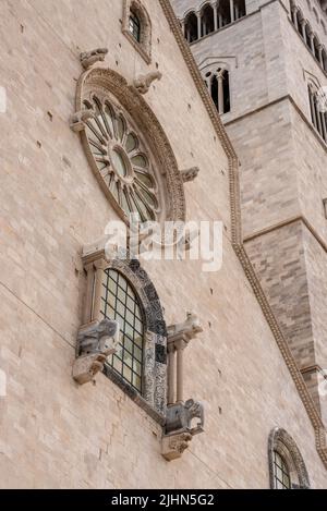 Details of the facade of the cathedral in Trani, Italy Stock Photo