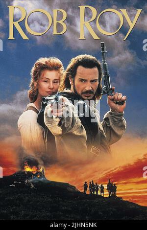 JESSICA LANGE, LIAM NEESON POSTER, ROB ROY, 1995 Stock Photo