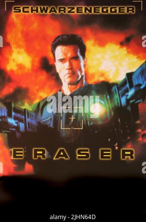 ARNOLD SCHWARZENEGGER POSTER, ERASER, 1996 Stock Photo