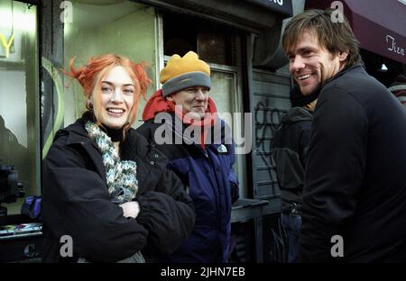 KATE WINSLET, MICHEL GONDRY, JIM CARREY, ETERNAL SUNSHINE OF THE SPOTLESS MIND, 2004 Stock Photo