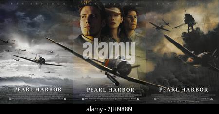 BEN AFFLECK, KATE BECKINSALE, JOSH HARTNETT POSTER, PEARL HARBOR, 2001 Stock Photo