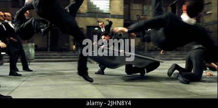 KEANU REEVES, HUGO WEAVING, THE MATRIX RELOADED, 2003 Stock Photo