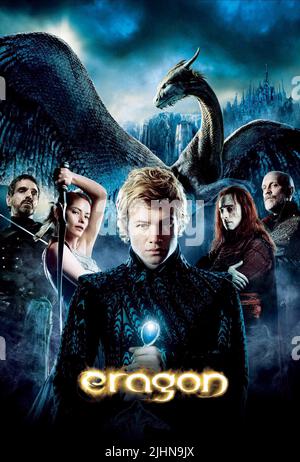 JEREMY IRONS, SIENNA GUILLORY, EDWARD SPELEERS, ROBERT CARLYLE, JOHN MALKOVICH POSTER, ERAGON, 2006 Stock Photo