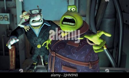 SPIKE, WHITEY, TOAD, FLUSHED AWAY, 2006 Stock Photo