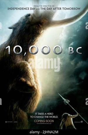 MOVIE POSTER, 10 000 BC, 2008 Stock Photo