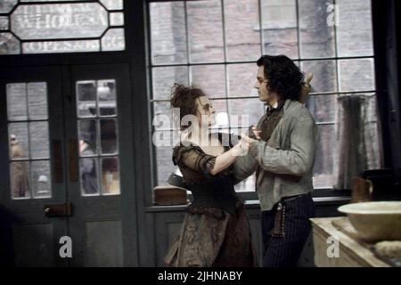 HELENA BONHAM CARTER, JOHNNY DEPP, SWEENEY TODD: THE DEMON BARBER OF FLEET STREET, 2007 Stock Photo