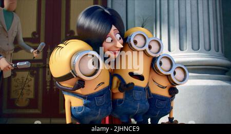 STUART, SCARLET OVERKILL, KEVIN, BOB, MINIONS, 2015 Stock Photo