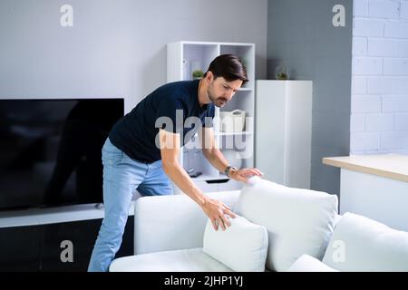 Lost Something Looking For Things. Searching Keys Stock Photo
