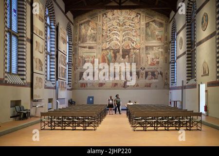 Taddeo Gaddis Tree of Life and Last Supper in The Old Refectory in the Basilica di Santa Croce Florence Italy Stock Photo