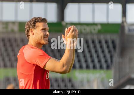 Herning, Denmark. 19th July, 2022. Erik Sviatchenko of FC Midtjylland seen before the UEFA Champions League qualification match between FC Midtjylland and AEK Larnaca at MCH Arena in Herning. (Photo Credit: Gonzales Photo/Alamy Live News Stock Photo