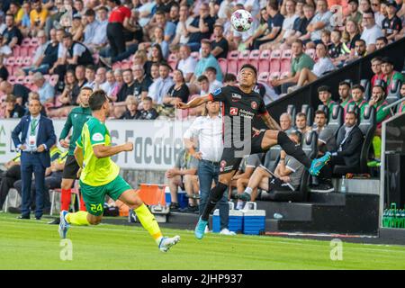 Herning, Denmark. 19th July, 2022. Paulinho (29) of FC Midtjylland seen during the UEFA Champions League qualification match between FC Midtjylland and AEK Larnaca at MCH Arena in Herning. (Photo Credit: Gonzales Photo/Alamy Live News Stock Photo
