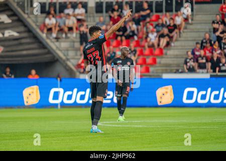 Herning, Denmark. 19th July, 2022. Juninho (73) of FC Midtjylland seen during the UEFA Champions League qualification match between FC Midtjylland and AEK Larnaca at MCH Arena in Herning. (Photo Credit: Gonzales Photo/Alamy Live News Stock Photo
