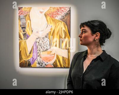 London UK 20 July 2022 SHILUN DING Flame  oil on canvasChristies presents the work by the next generation of artists, open  from 20 to 29 July at Christie’s. bringing together the works of 29 rising talents. Paul Quezada-Neiman/Alamy Live News Stock Photo