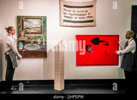 London UK 20 July 2022 From 20 to 29 July, Christie’s in London is transforming its St James’s gallery space into , a non-selling exhibition for ‘NEXT at Christie’s’ — an initiative dedicated to championing some of the best emerging artists. Paul Quezada-Neiman/Alamy Live News Stock Photo