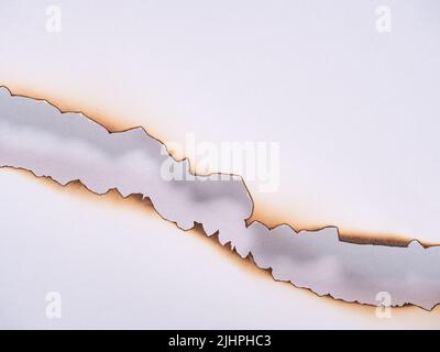 Edges of blank burnt paper texture as grunge abstract background Stock Photo