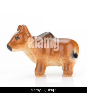 red cow. tow. model. isolated on white background. Stock Photo