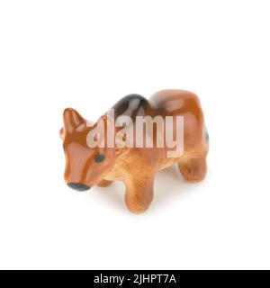 red cow. tow. model. isolated on white background. Stock Photo