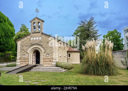 France, Region Grand Est, Marne, Reims, rue du Champ de Mars, Foujita Chapel Stock Photo