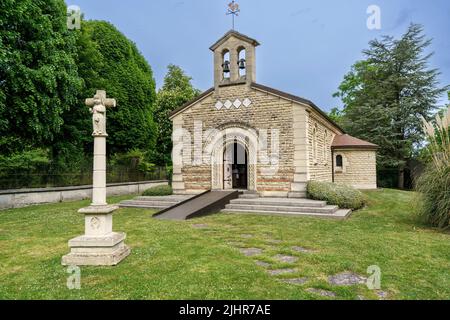 France, Region Grand Est, Marne, Reims, rue du Champ de Mars, Foujita Chapel Stock Photo