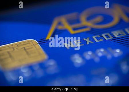 AEON credit card with Japan NEXCO expressway ETC service company Stock Photo