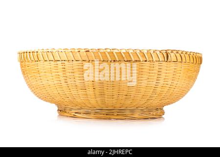 wicker baskets isolated on white background. Stock Photo