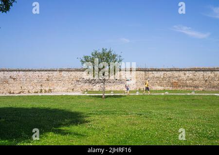 The Burghausen Castle in Burghausen, Altotting Land district, Upper Bavaria, Germany, on June 19, 2022. The Burghausen Castle is the longest castle co Stock Photo