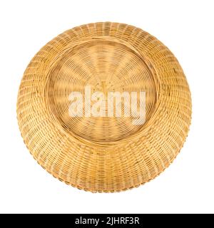 wicker baskets. inverted. isolated on white background. Stock Photo