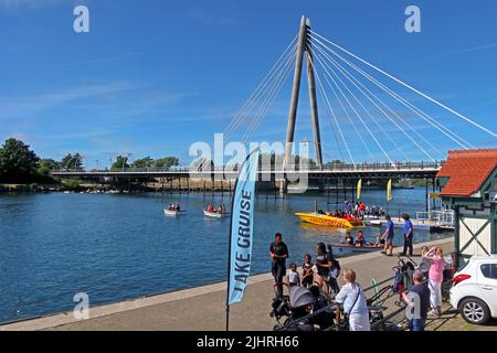Pier and Marine Lake, Southport, Sefton Council, Lancashire, England, UK, PR8 1DB Stock Photo