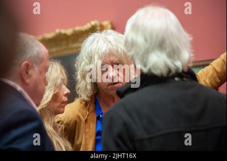 The Bob Geldof at art exhibition Stock Photo