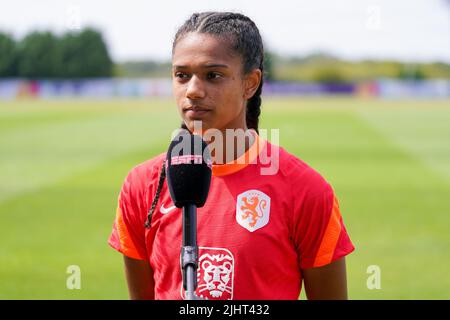 STOCKPORT, UNITED KINGDOM - JULY 20: Esmee Brugts of the Netherlands during a Training Session of Netherlands Women at Stockport County Training Centre on July 20, 2022 in Stockport, United Kingdom. (Photo by Joris Verwijst/Orange Pictures) Stock Photo